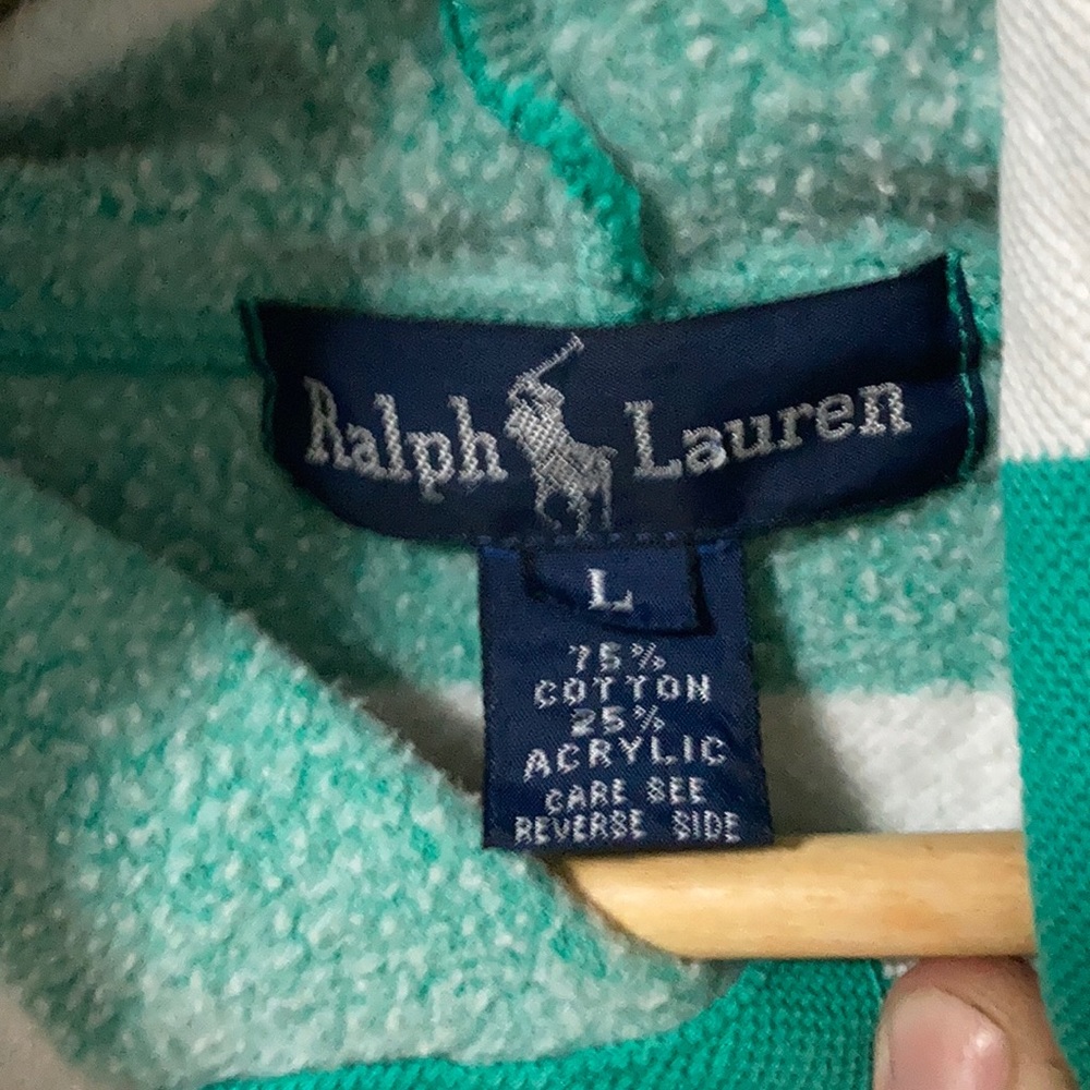 Ralph Lauren polo green and white stripes - Picture 3 of 4